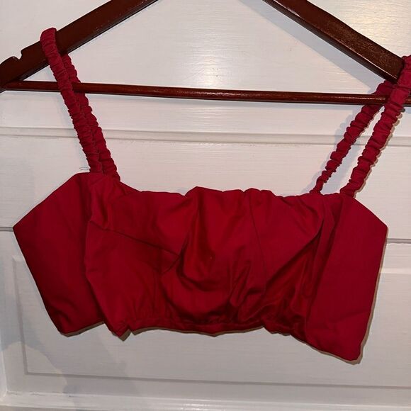 Who What Wear Set | NWTs Kat Scoop-Neck Dress Detached Ruched Bralette Sz XL - Picture 9 of 9